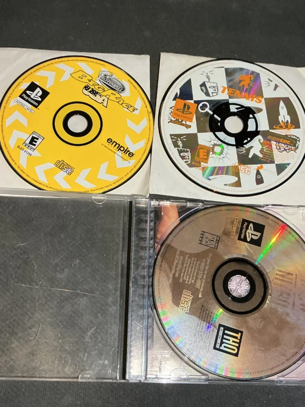 WCW Nitro & Tennis and pinball Big Race USA for Sony PlayStation one PS1
